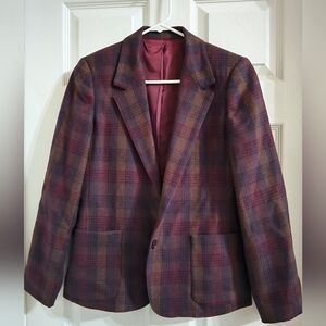 Women's Plaid Blazer - Multicolor